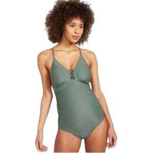 Maternity Swimsuit one‎ piece green Size Small